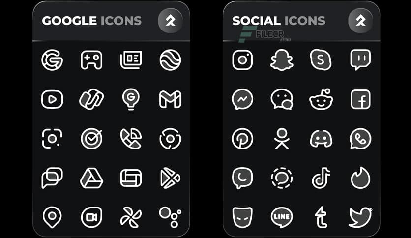 PHANTOM WHITE – Two tone icons 2.0