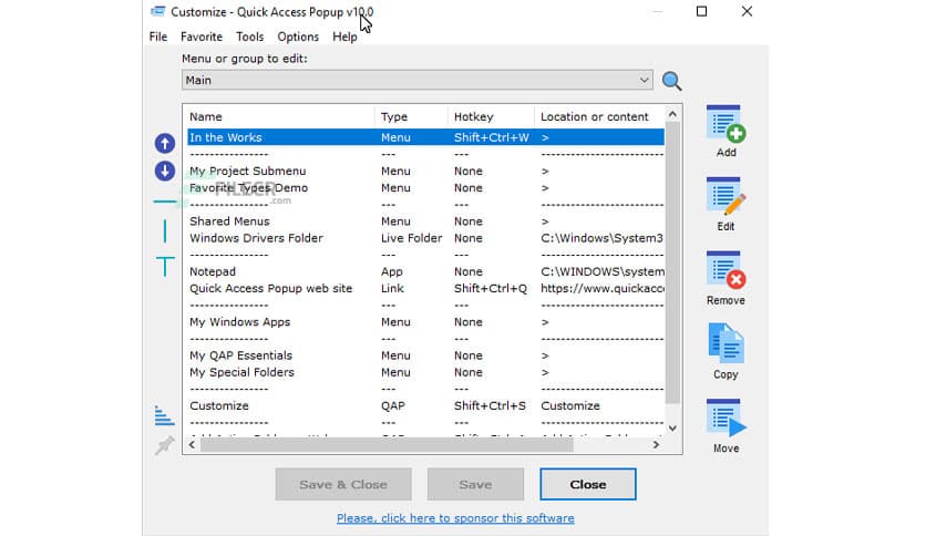 Quick Access Popup 12.1.1