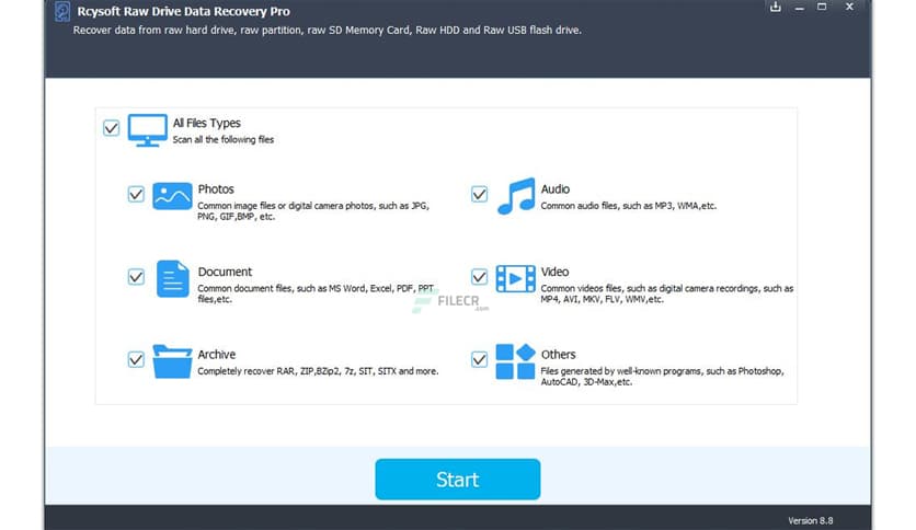 Rcysoft Raw Drive Partition Recovery Pro 8.9.0.0