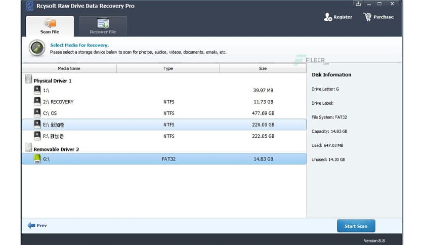 Rcysoft Raw Drive Partition Recovery Pro 8.9.0.0