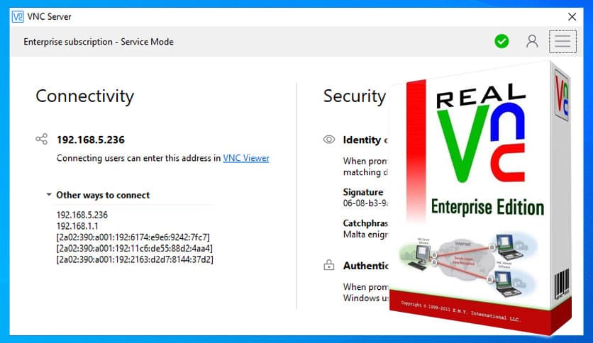 RealVNC VNC Server Enterprise 7.16.0