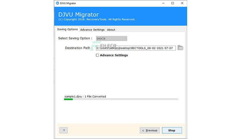 RecoveryTools DJVU Migrator 2.0