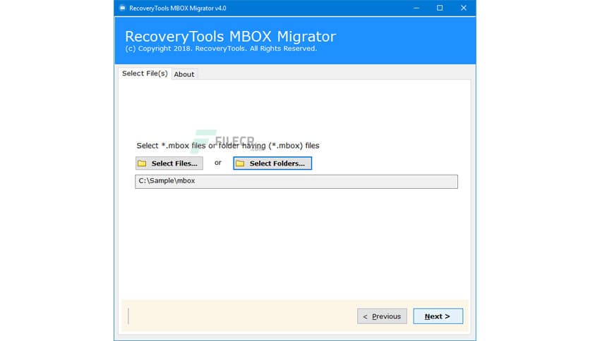 RecoveryTools MBOX Migrator 8.2