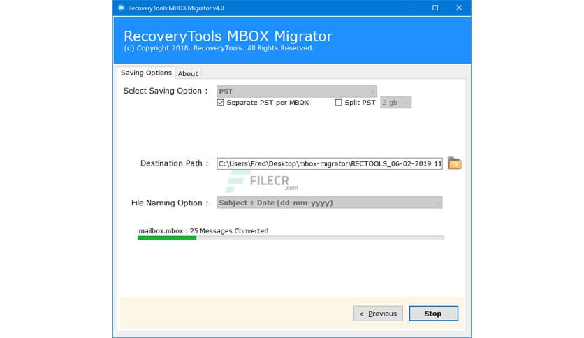 RecoveryTools MBOX Migrator 8.2