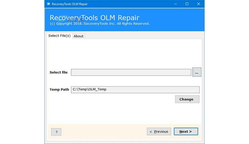 RecoveryTools OLM Repair 5.2