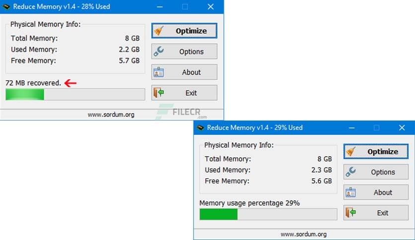 Reduce Memory 1.7