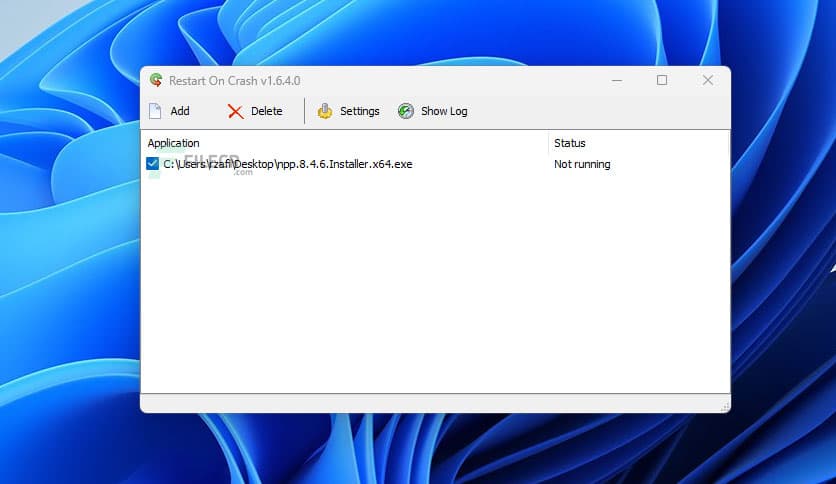 Restart on Crash 1.6.4.0