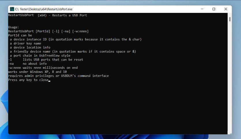 RestartUsbPort 1.2.1