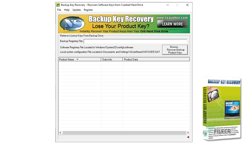 Nsasoft Backup Key Recovery 2.2.7.0
