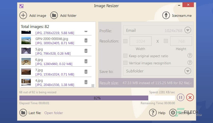 Icecream Image Resizer Pro 2.14