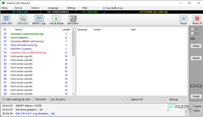 Victoria for Windows 5.37