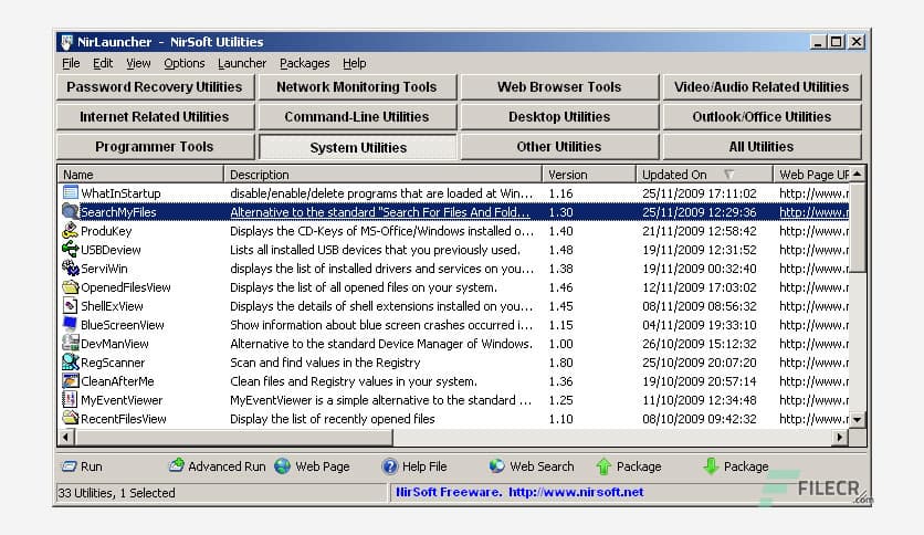 NirLauncher Package 1.30.22