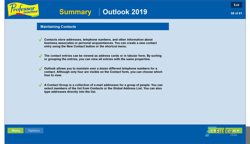 Professor Teaches Outlook 2019 v1.0