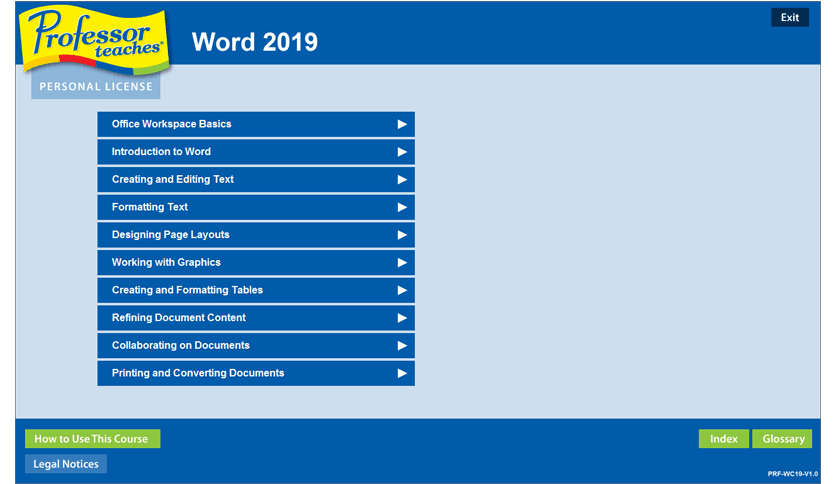 Professor Teaches Word 2019 v1.0