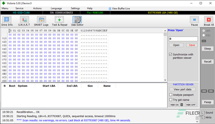 Victoria for Windows 5.37