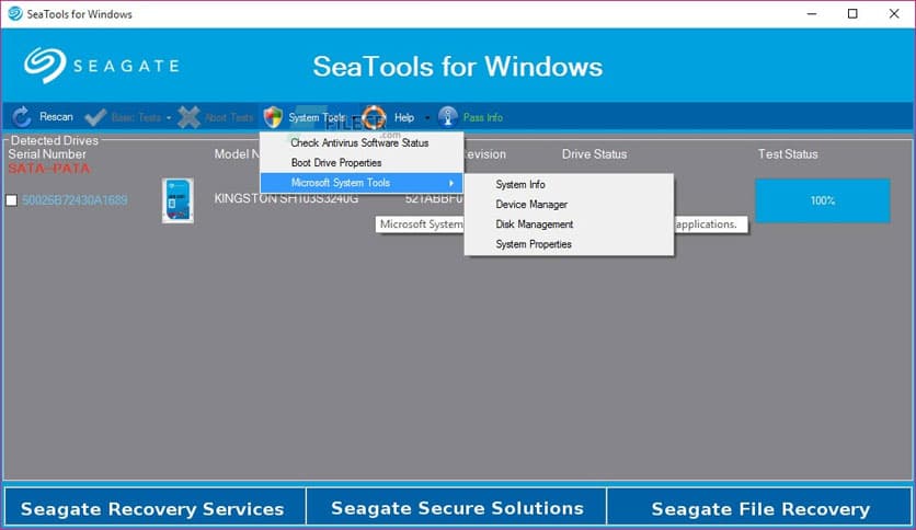 Seagate SeaTools for Windows 5.2.5