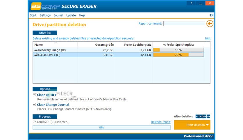 ASCOMP Secure Eraser Professional 7.007