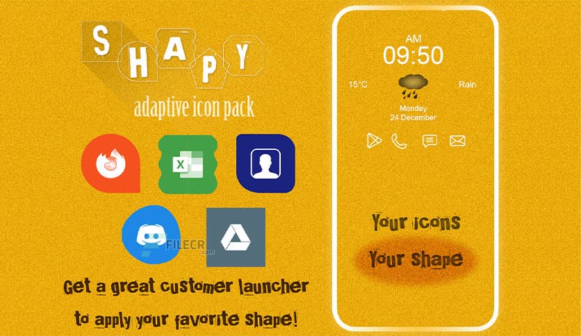 Shapy – Flat & Adaptive Icon Pack v20.0