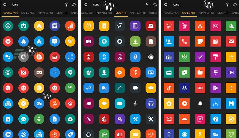 Shapy – Flat & Adaptive Icon Pack v20.0