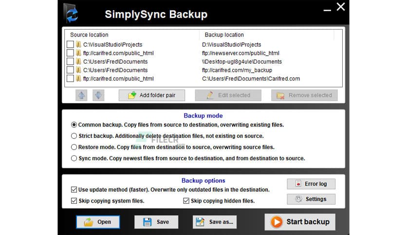 SimplySync Backup 2.7.0.0