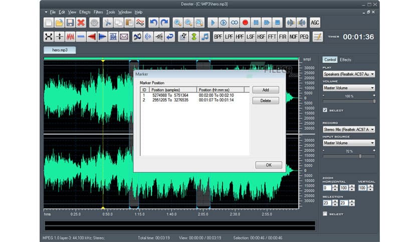 Softdiv Dexster Audio Editor 5.1