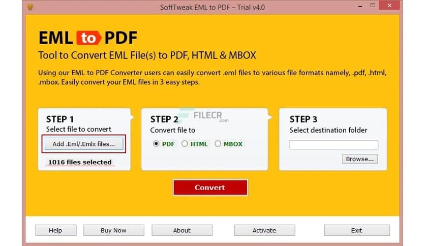 SoftTweak EML to PDF 4.0