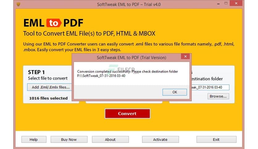 SoftTweak EML to PDF 4.0