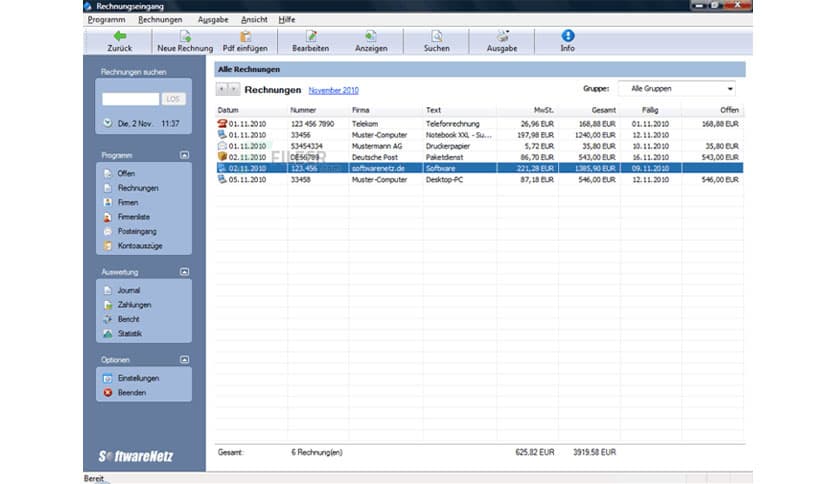 SoftwareNetz Purchase Journal 3.06