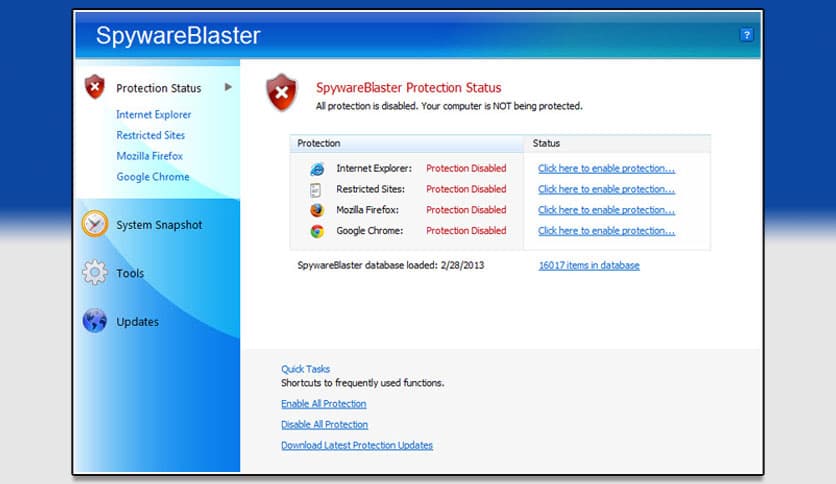 SpywareBlaster 6.0