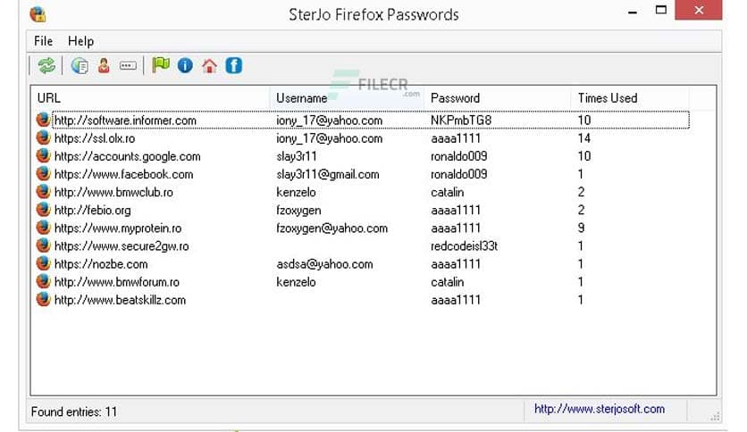 SterJo Firefox Passwords 2.0
