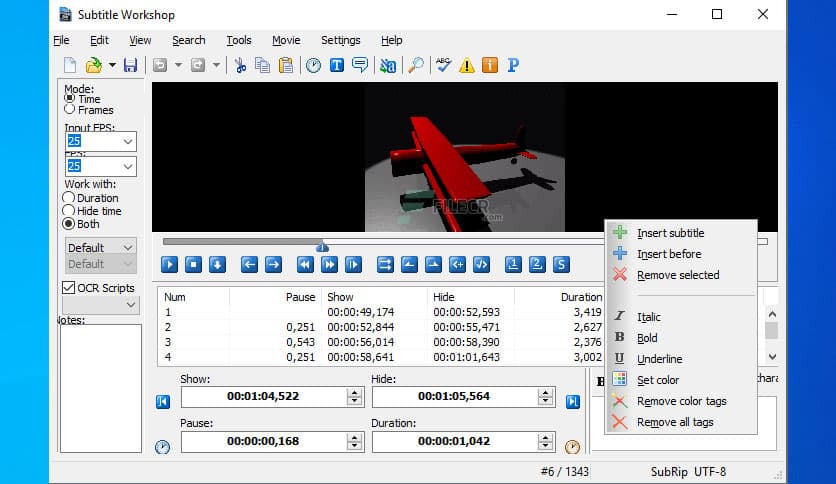Subtitle Workshop Classic 6.3.4