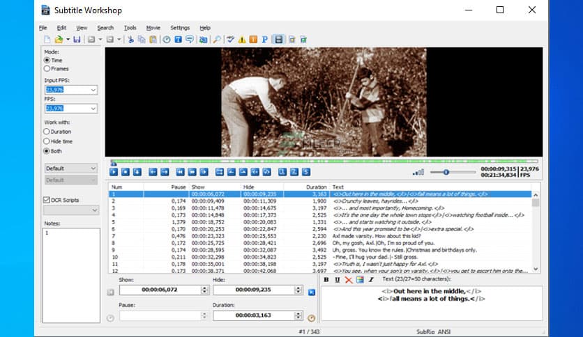 Subtitle Workshop Classic 6.3.4