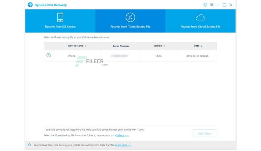 Anvsoft SynciOS Data Recovery 3.4.1