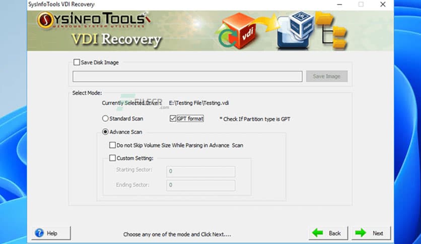 SysInfoTools VDI Recovery 22.0
