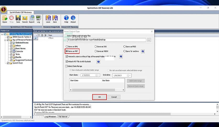 SysInfoTools OST Recovery 9.0