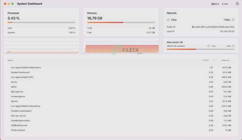 System Dashboard 5.0.1