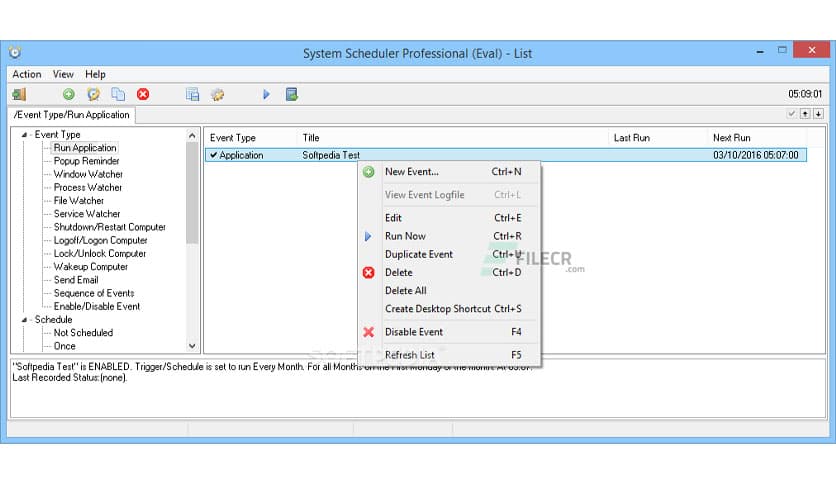 System Scheduler Professional 5.21