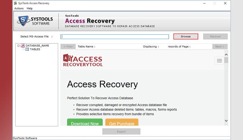 SysTools Access Recovery 5.3