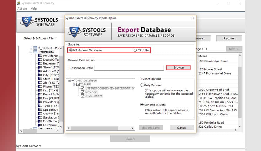SysTools Access Recovery 5.3