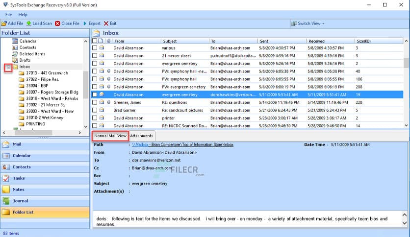 SysTools Exchange Recovery 10.3