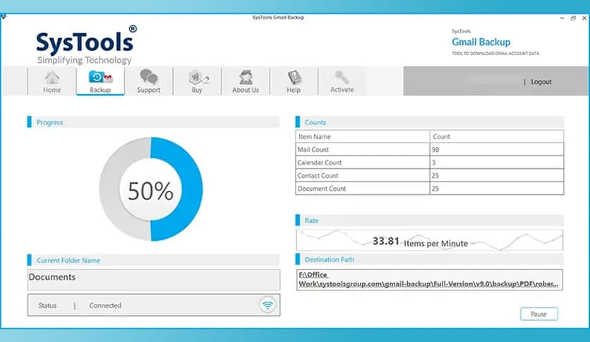SysTools Gmail Backup 9.3