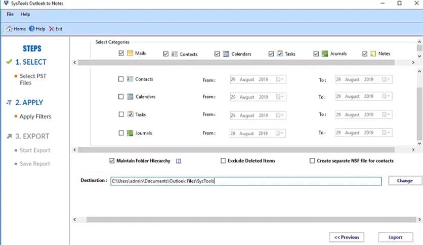 SysTools Outlook to Notes 8.3