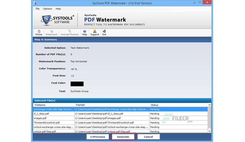 SysTools PDF Watermark 5.1