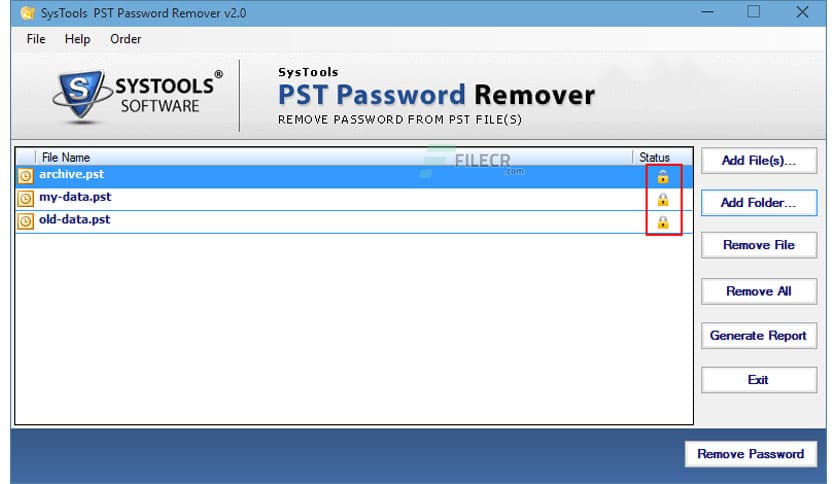 SysTools PST Password Remover 4.0