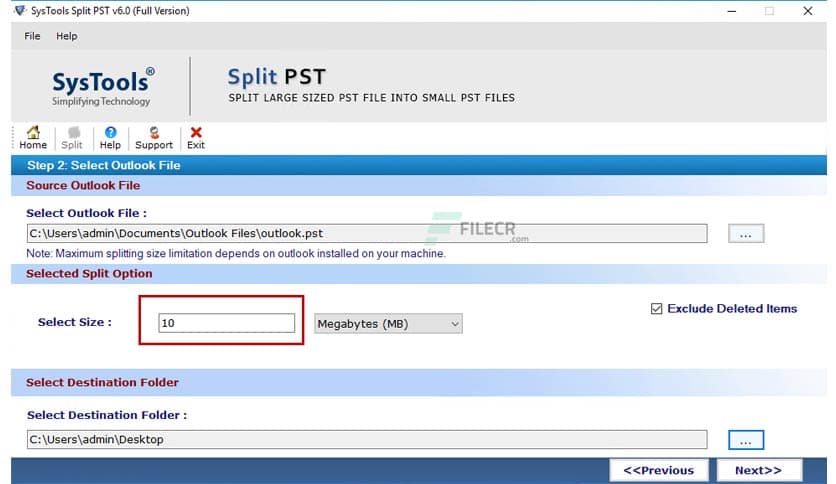 SysTools Split PST 9.0