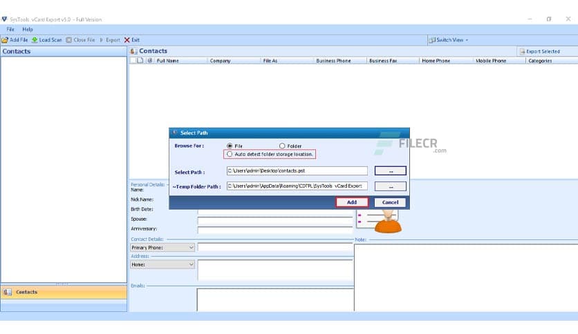 SysTools vCard Export 7.0