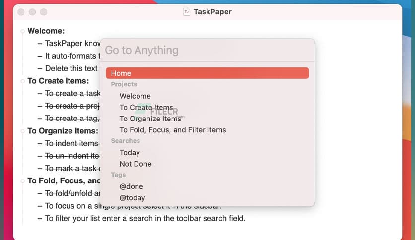 TaskPaper 3.9.3