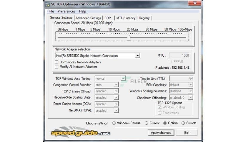 TCP Optimizer 4.1.1
