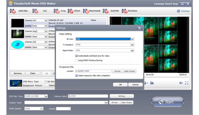 ThunderSoft Movie DVD Maker 10.0.0