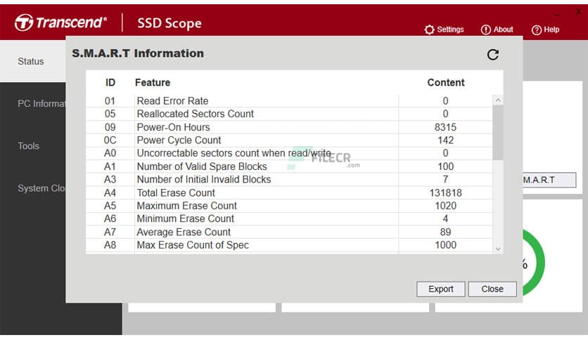 Transcend SSD Scope 4.29